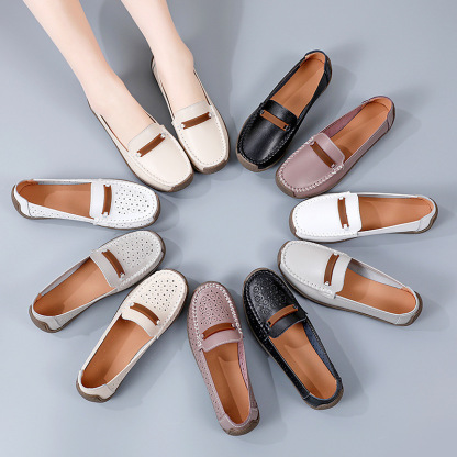 NEW - Women's Breathable Leather Loafers