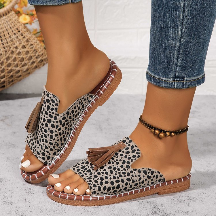 🔥Last Day Promotion 50% OFF - Women's Comfortable Tassel Flat Sandals
