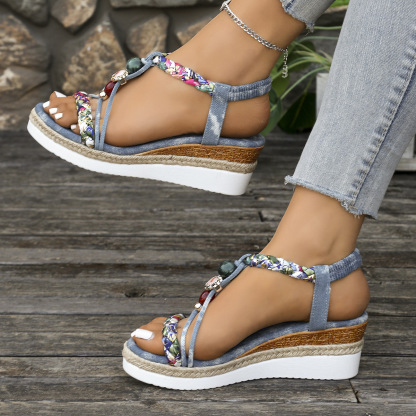🔥🔥Last Day Promotion 50% OFF🔥Bohemian Wedge Heeled Women's Sandals