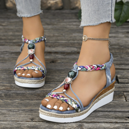 🔥🔥Last Day Promotion 50% OFF🔥Bohemian Wedge Heeled Women's Sandals