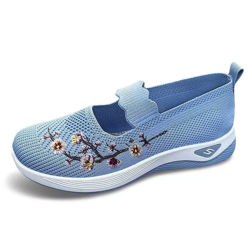 🔥Last Day Promotion 70% OFF🔥- Women's comfortable breathable floral knitted sneakers