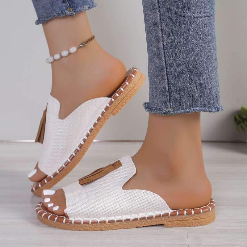 🔥Last Day Promotion 50% OFF - Women's Comfortable Tassel Flat Sandals