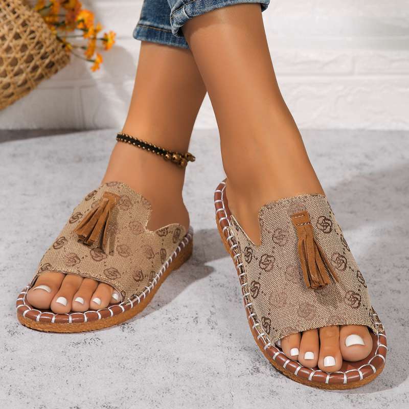 🔥Last Day Promotion 50% OFF - Women's Comfortable Tassel Flat Sandals