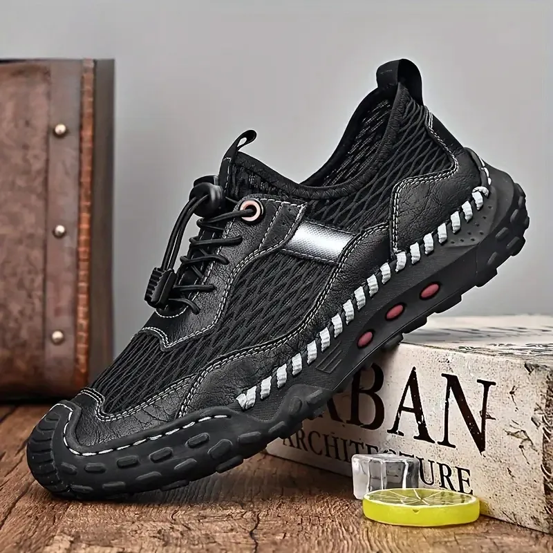 🔥On This Week Sale 70% OFF🔥Men's Breathable Mesh Sneakers- Waterproof, Non-Slip Casual Shoes with Adjustable Drawstring for Outdoor, Beach & Sports