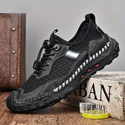 🔥On This Week Sale 70% OFF🔥Men's Breathable Mesh Sneakers- Waterproof, Non-Slip Casual Shoes with Adjustable Drawstring for Outdoor, Beach & Sports