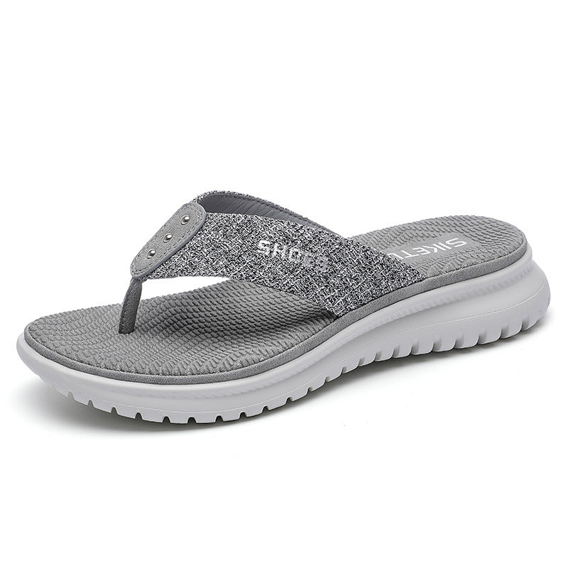 Women Flip Flop Slides Comfortable T- Strap Slippers