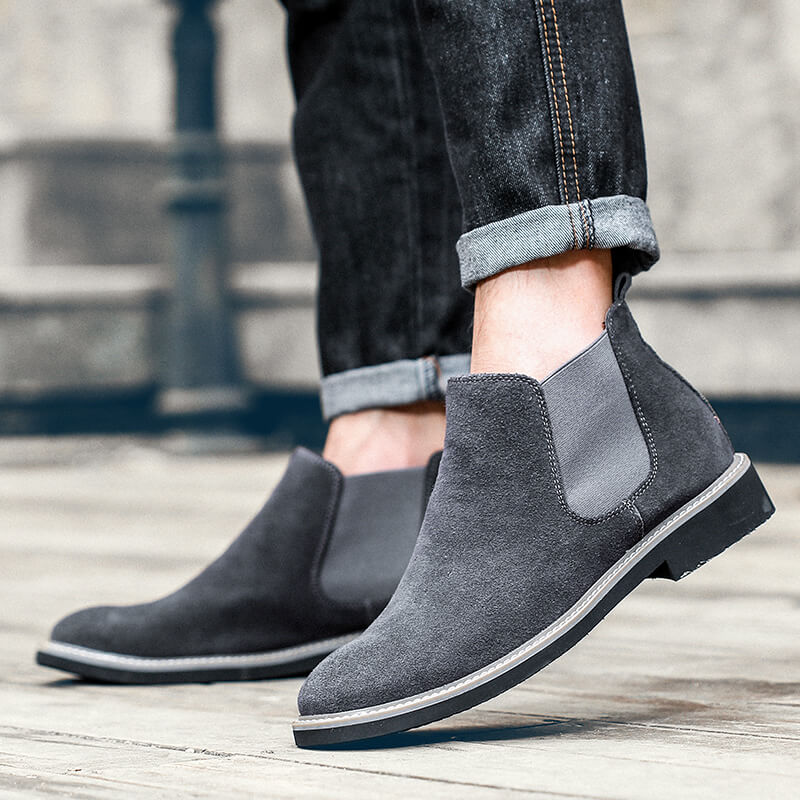 Men's Suede Plush Ankle Boots