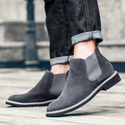 Men's Suede Plush Ankle Boots