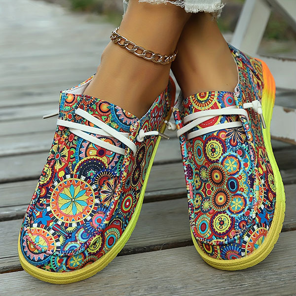 🔥LAST DAY 70% OFF - Women's Casual Comfy Lightweight Abstract Color Canvas Shoes