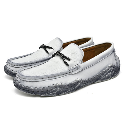 MEN'S HANDCRAFTED CROCODILE PATTERN COMFORTABLE CASUAL SHOES