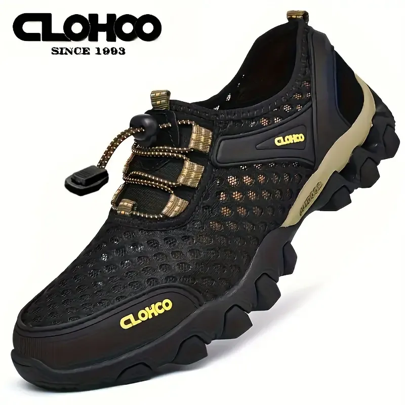 🔥On This Week Sale 70% OFF🔥Men's Breathable Mesh Sneakers- Waterproof, Non-Slip Casual Shoes with Adjustable Drawstring for Outdoor, Beach & Sports