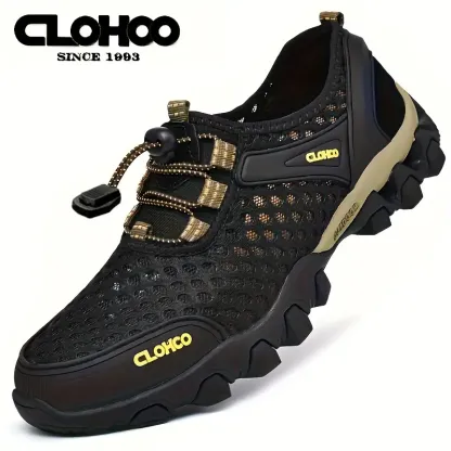 🔥On This Week Sale 70% OFF🔥Men's Breathable Mesh Sneakers- Waterproof, Non-Slip Casual Shoes with Adjustable Drawstring for Outdoor, Beach & Sports