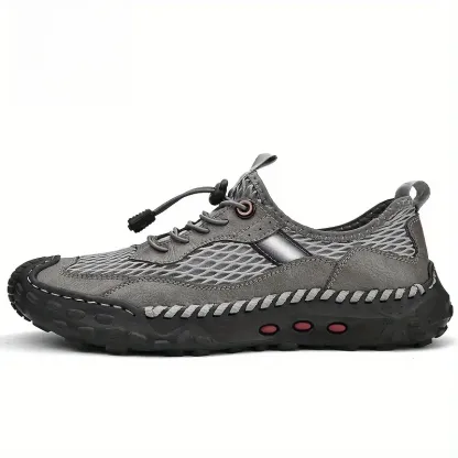 🔥On This Week Sale 70% OFF🔥Men's Breathable Mesh Sneakers- Waterproof, Non-Slip Casual Shoes with Adjustable Drawstring for Outdoor, Beach & Sports