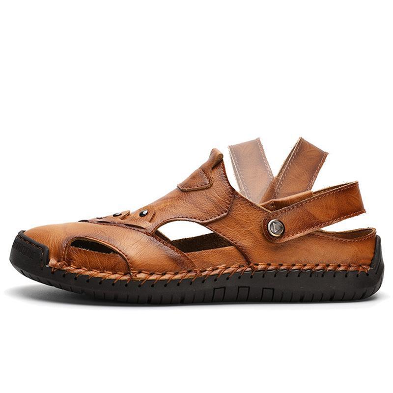 Men Summer Genuine Beach Sandals Slippers