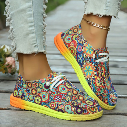 🔥LAST DAY 70% OFF - Women's Casual Comfy Lightweight Abstract Color Canvas Shoes