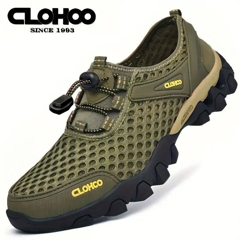 🔥On This Week Sale 70% OFF🔥Men's Breathable Mesh Sneakers- Waterproof, Non-Slip Casual Shoes with Adjustable Drawstring for Outdoor, Beach & Sports