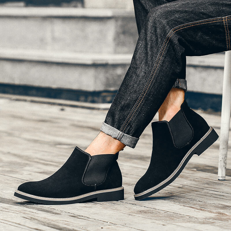 Men's Suede Plush Ankle Boots