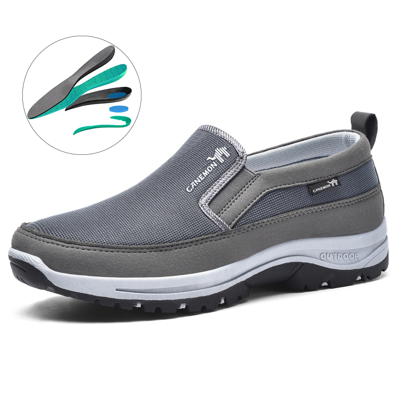 ⏰Limited Time 50% OFF🛒 Men's Orthopedic Slip-On Walking Sneakers – Breathable Upper, Non-Slip Sole, 12 Hours+ Comfort & Pain Relief