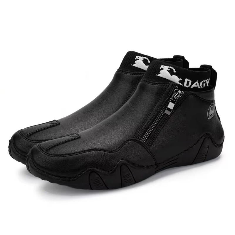 🔥Hot Sale! Limited Stock💥Men's Year-Round Lightweight Leather Slip-On Side-Zip DAGY Motorcycle Boots