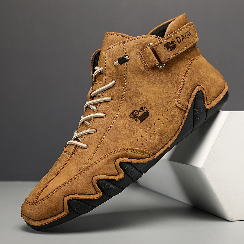 🔥HOT SALE🎁--60% OFF 🎉Waterproof Boots Comfortable For Winter，Unisex Italian Handmade Suede Velcro High Boots