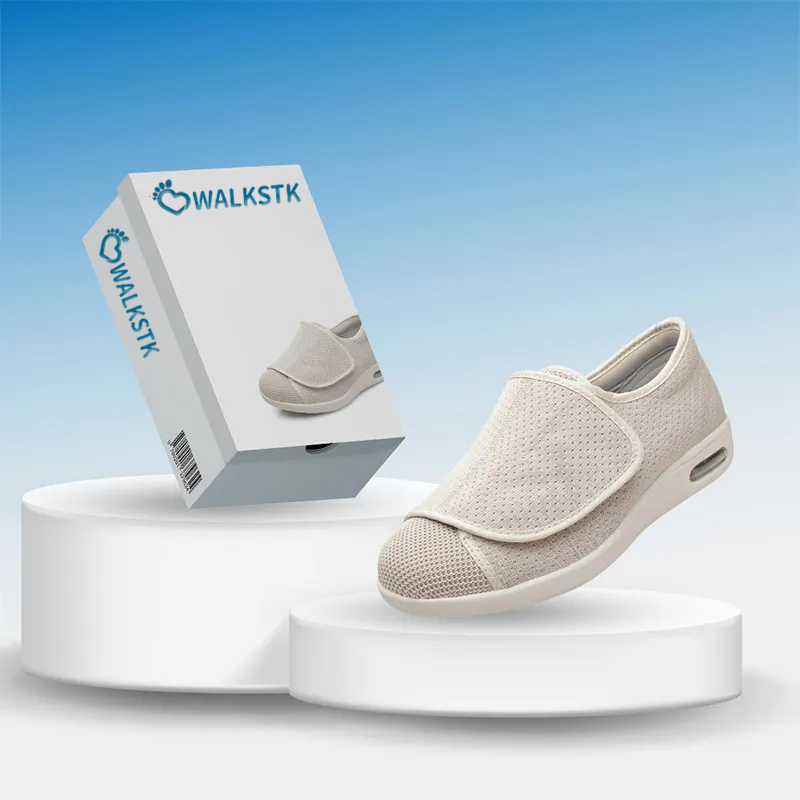 Wide Pain Relief Diabetic Shoes Black Grey