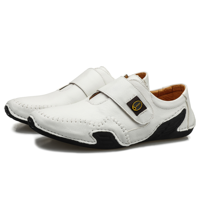 🔥 Hot Sale! Limited Stock! 💥Men's Outdoor Casual Low-Top Soft Leather Velcro Easy On/Off Shoes