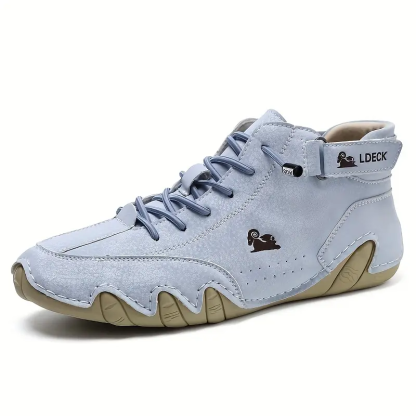 Waterproof Boots Comfortable For Winter，Unisex Italian Handmade Suede Velcro High Boots