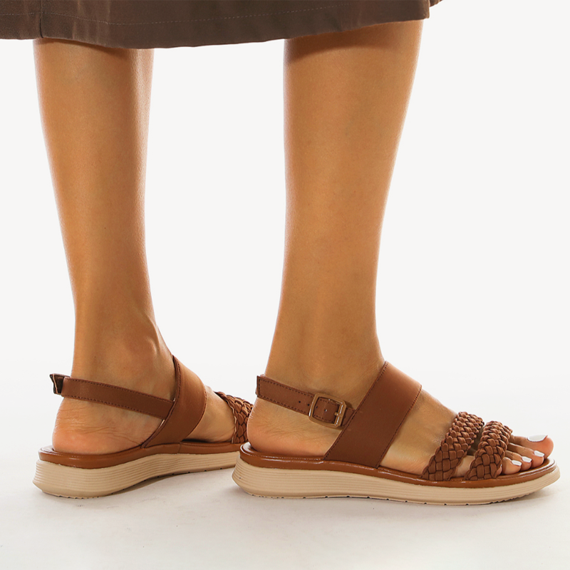 Retro Double Woven Breathable and Comfy & Casual Sandals