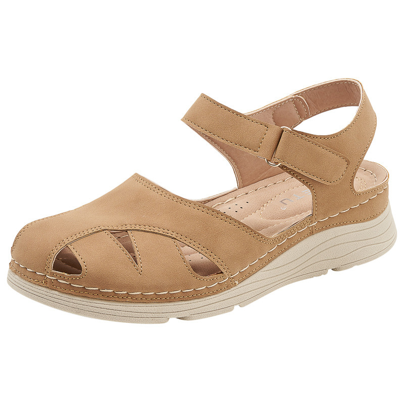 Casual Orthopedic Velcro Walking Wedge Toe Sandals