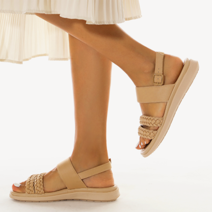 Retro Double Woven Breathable and Comfy & Casual Sandals