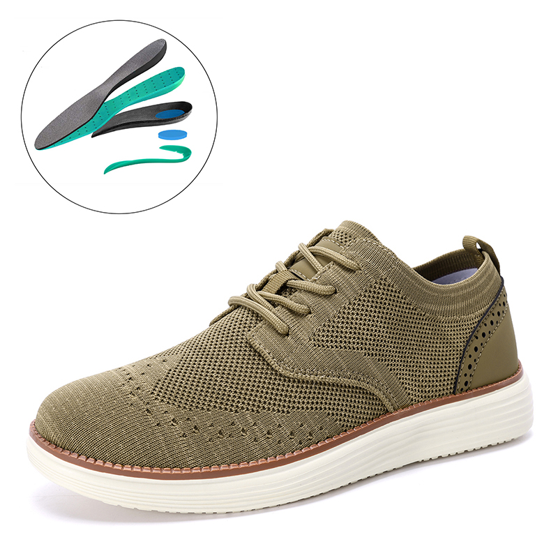 Men's Mesh Oxford Sneakers – Lightweight Casual Walking Shoes with Arch Support, Breathable Lace-Up Fashion Sneakers