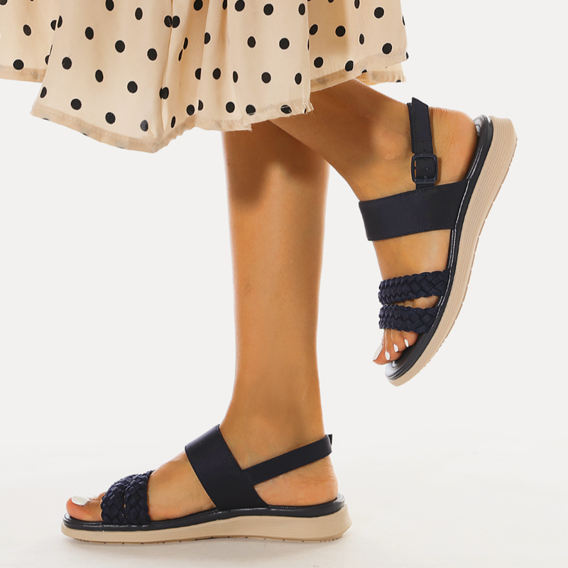 Retro Double Woven Breathable and Comfy & Casual Sandals