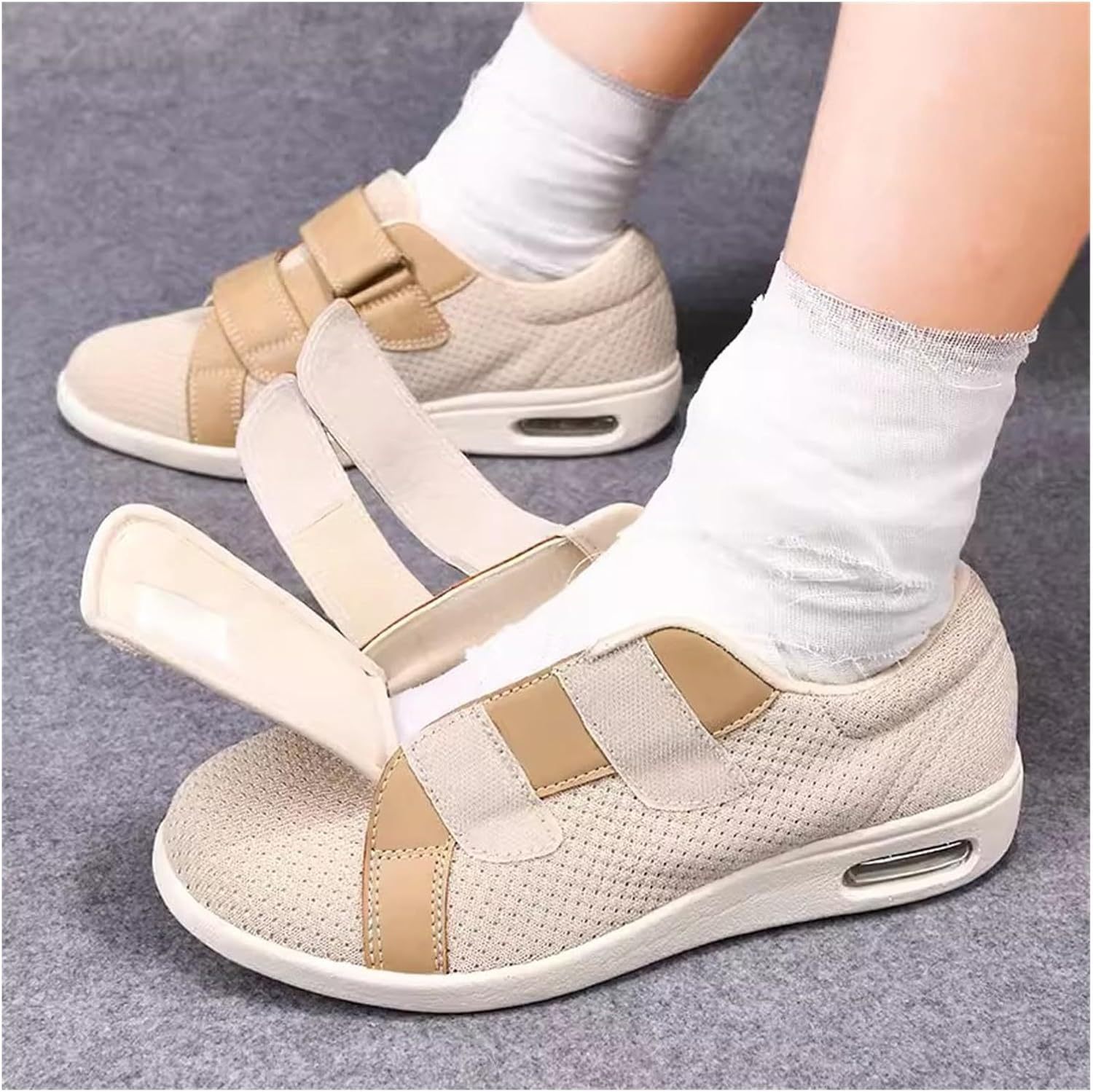 Walkstk™ Wide comfort adjustable straps lightweight non-slip orthopedic walking shoe
