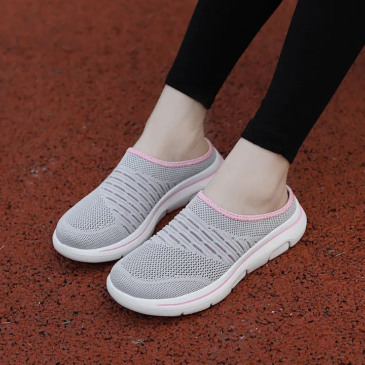 WOMEN'S BREATHABLE SOFT SOLE CASUAL HALF SLIPPERS