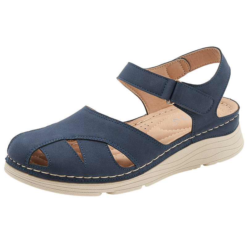 Casual Orthopedic Velcro Walking Wedge Toe Sandals