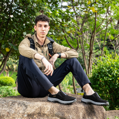 2025 Men's Lightweight Extra Wide Width Orthopedic Hands-Free Foot Pain Relief Slip-on Shoes