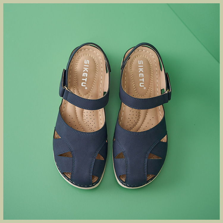 Casual Orthopedic Velcro Walking Wedge Toe Sandals