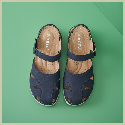 Casual Orthopedic Velcro Walking Wedge Toe Sandals