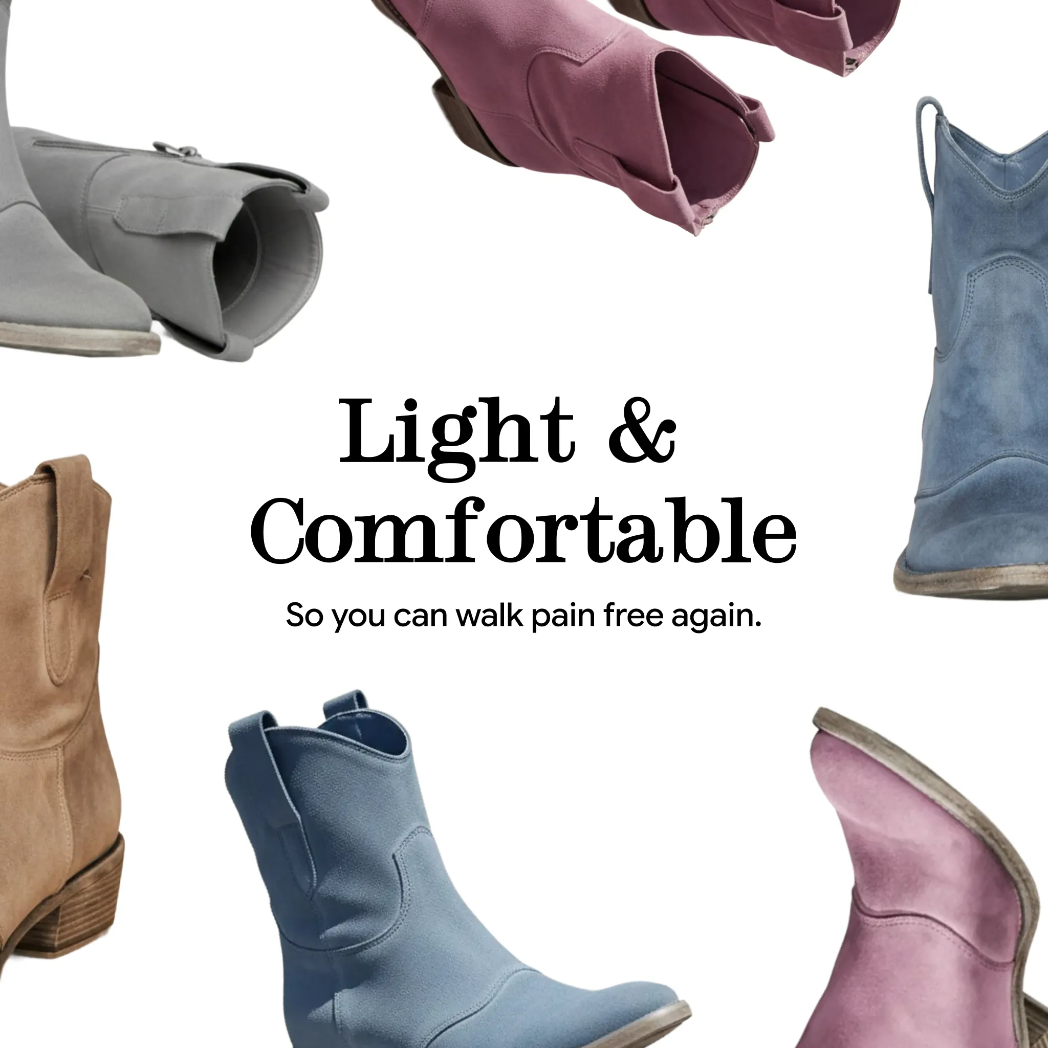 Walkstk Women's Orthopedic Cozy Colorful Arch Support Ankle Charlotte Boots