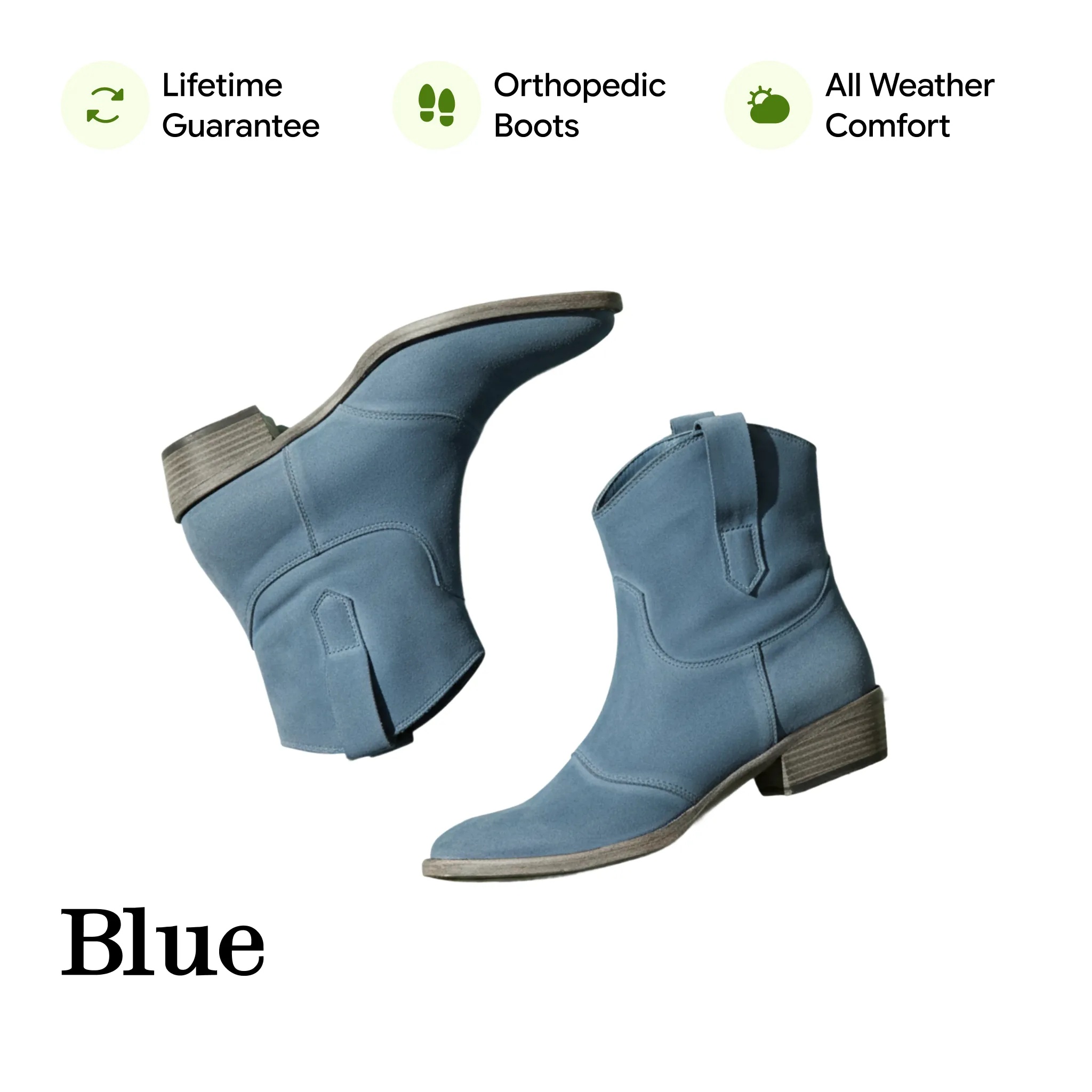 Walkstk Women's Orthopedic Cozy Colorful Arch Support Ankle Charlotte Boots