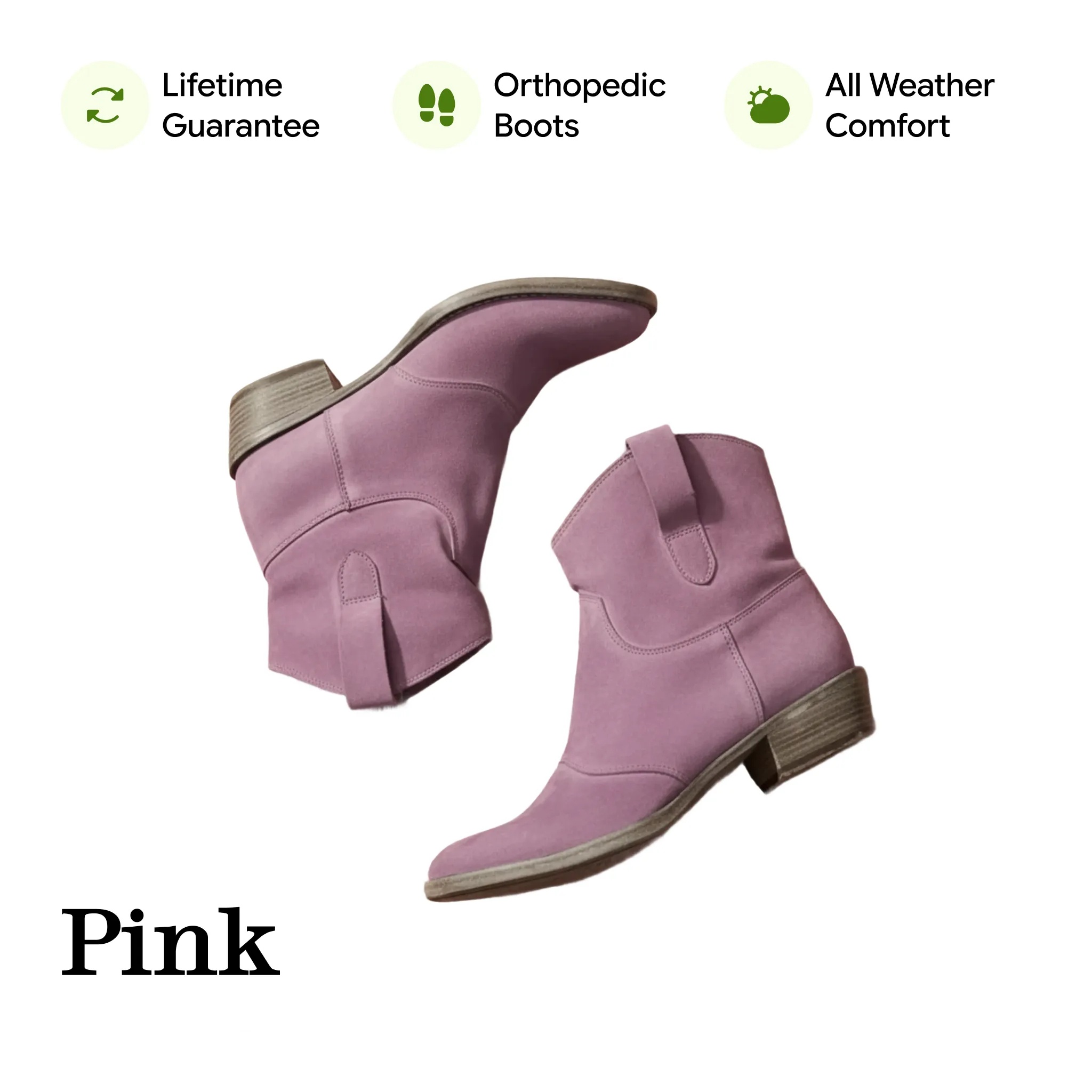 Walkstk Women's Orthopedic Cozy Colorful Arch Support Ankle Charlotte Boots