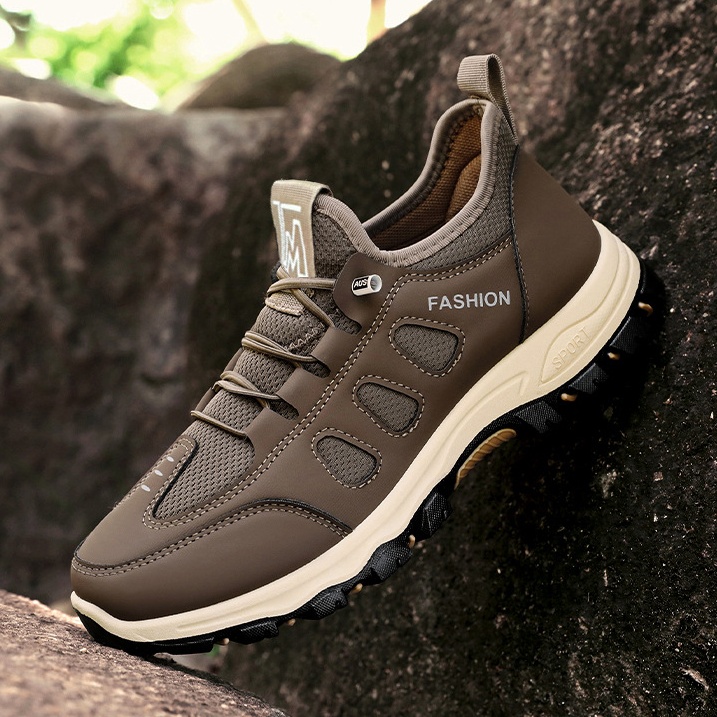 Men's Orthopedic Slip-On Walking Sneakers，Arch Support & Breathable and Light & Non-Slip Shoes