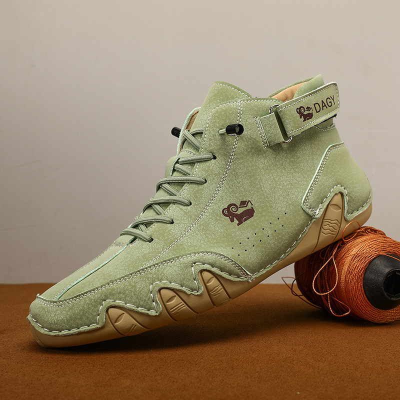 🔥HOT SALE🎁--60% OFF 🎉Waterproof Boots Comfortable For Winter，Unisex Italian Handmade Suede Velcro High Boots