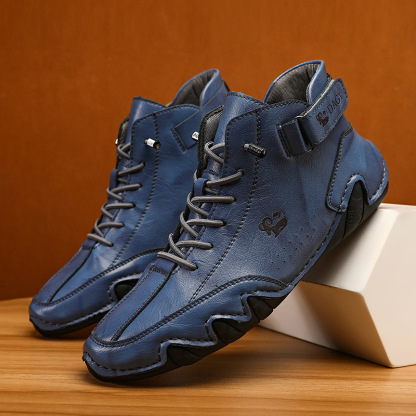 🔥HOT SALE🎁--60% OFF 🎉Waterproof Boots Comfortable For Winter，Unisex Italian Handmade Suede Velcro High Boots