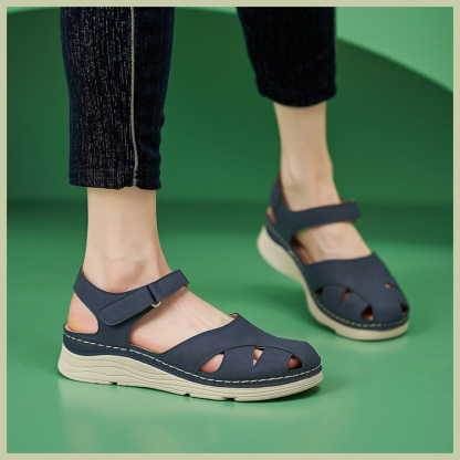 Casual Orthopedic Velcro Walking Wedge Toe Sandals