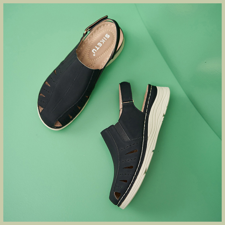 Casual Orthopedic Velcro Walking Wedge Toe Sandals