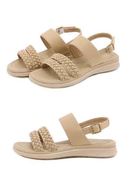 Retro Double Woven Breathable and Comfy & Casual Sandals