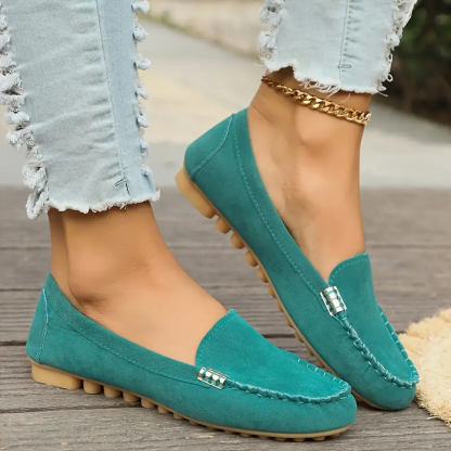 Orthoture's Round-Toe Flats,Breathable Orthopedic Slip On Walking Shoes