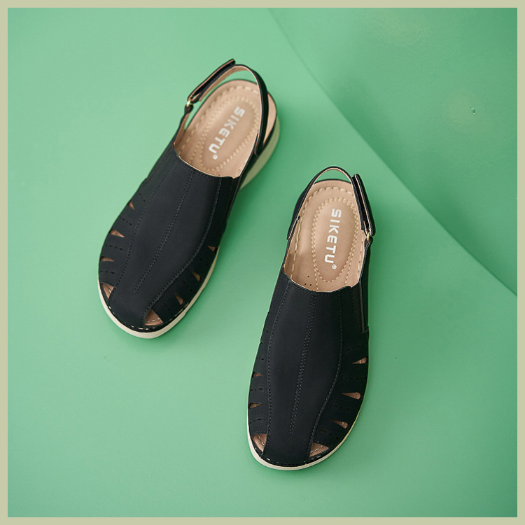 Casual Orthopedic Velcro Walking Wedge Toe Sandals