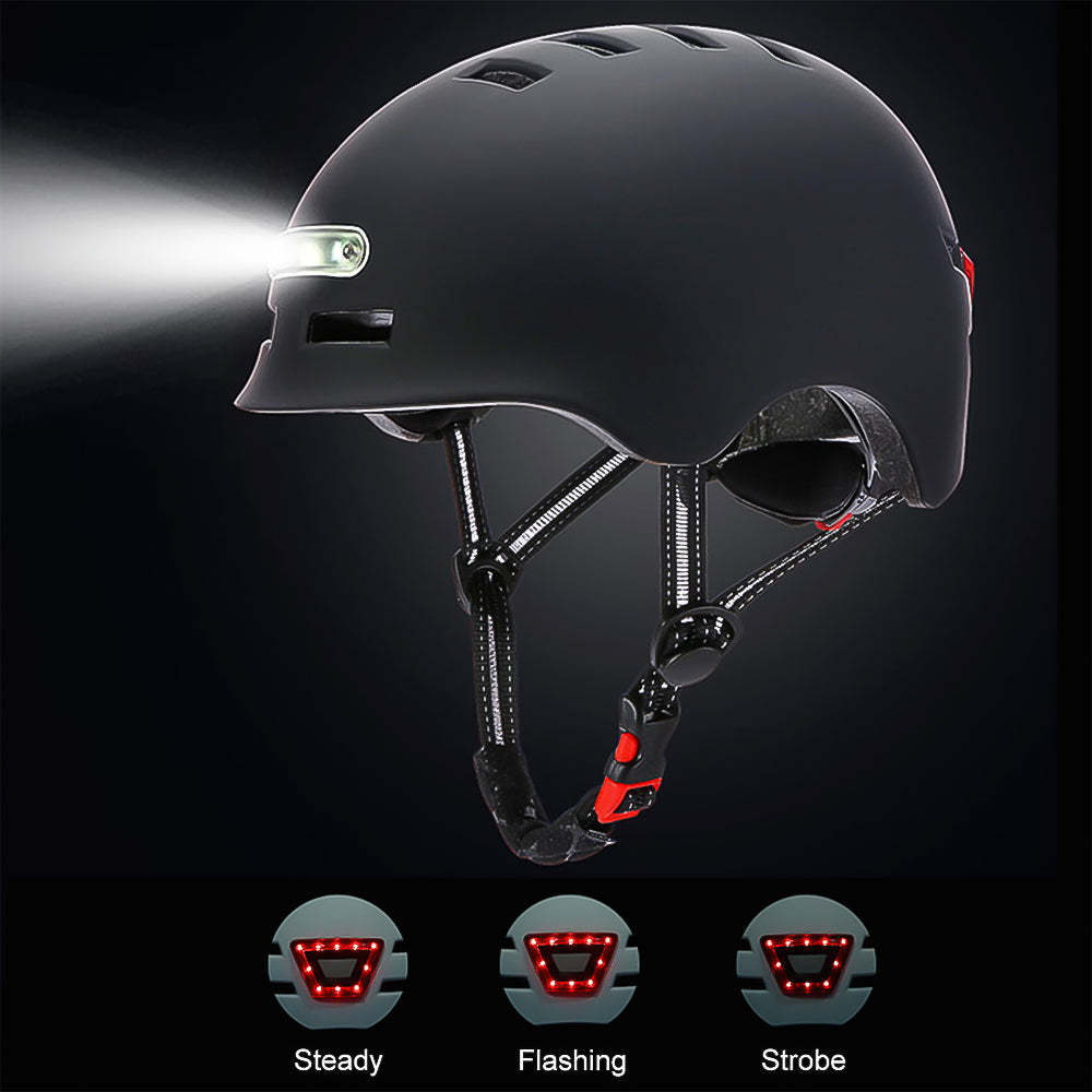 Capacete de Scooter Elétrico com Luz LED